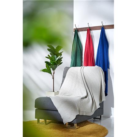 NORDIC HOME MOROCCO KNITTED BLANKET 150X200CM CARDINAL RED