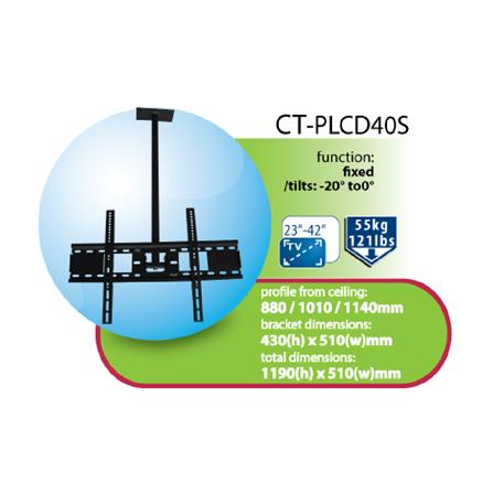 CEILING HANGING FIXED CEN BRK-PLCD40S 23"-42" TILT 20 DEGREES