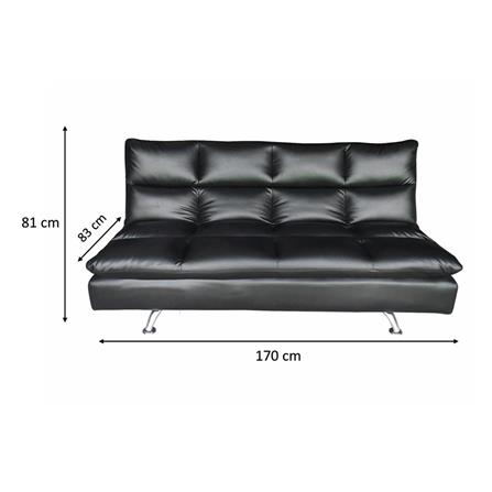SOFA BED FURDINI MUFFIN PU BLACK [EXCLUSIVE FROM HOMEPRO THAILAND]