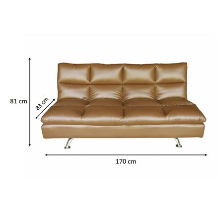 SOFA BED FURDINI MUFFIN PU BROWN [EXCLUSIVE FROM HOMEPRO THAILAND]