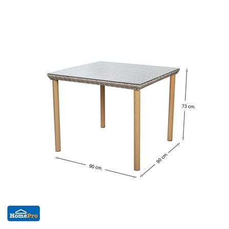 4-SEAT PE RATTAN PATIO SET SPRING HOLLY LIGHT GREY [EXCLUSIVE FROM HOMEPRO THAILAND]