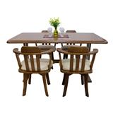 4-SEATER DINING TABLE SET FURDINI MAYKALA DARK BROWN [EXCLUSIVE FROM HOMEPRO THAILAND]