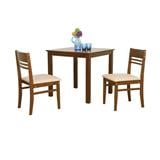 DINING TABLE SET WITH 2 SEATS FURDINI NANO LIGHT WALNUT [EXCLUSIVE FROM HOMEPRO THAILAND]