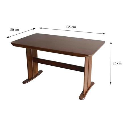 4-SEATER DINING TABLE SET FURDINI Y-BACK DARK OAK [EXCLUSIVE FROM HOMEPRO THAILAND]