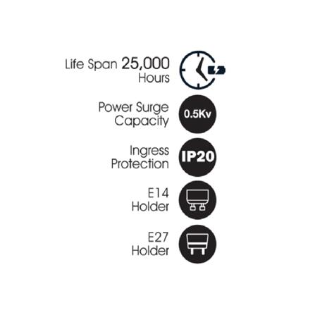 LEDEON CORN BULB 8+8W E27 ICE BLUE + WHITE