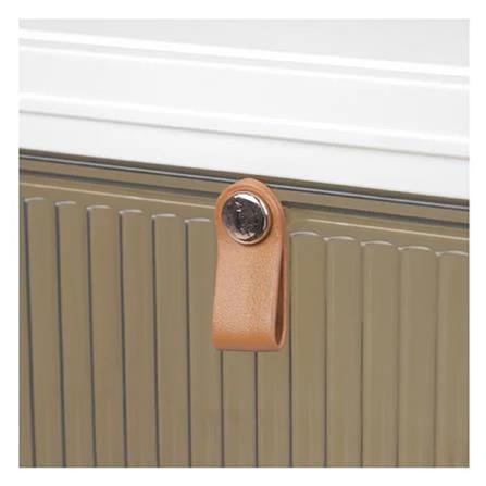 2-TIER STORAGE CABINET WITH WHEELS STACKO 39X28X44.5CM WHITE/BROWN