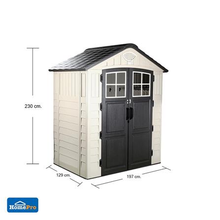 STORAGE SHED WITH CLEAR TOP PANELS SPRING EVEREST N1A1 197X129CM [EXCLUSIVE FROM HOMEPRO THAILAND]