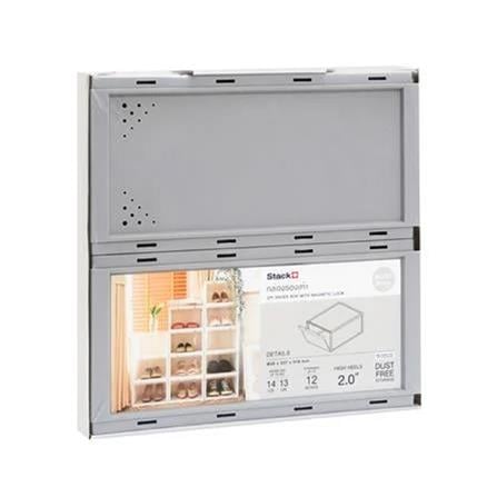 SHOE BOX DIY MONO 28X37X18.3CM GREY