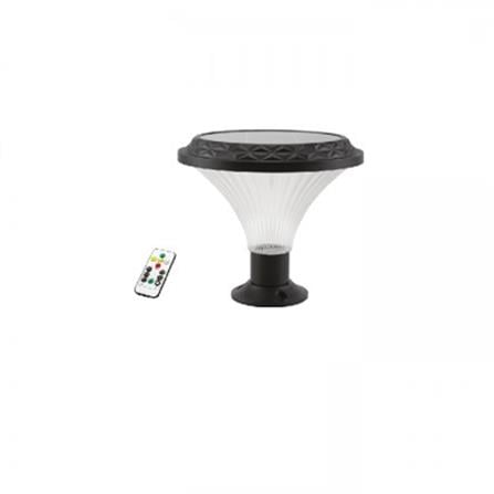 YETPLUS SOLAR GATE LAMP G6502 3COLOR 20W BLACK 12"