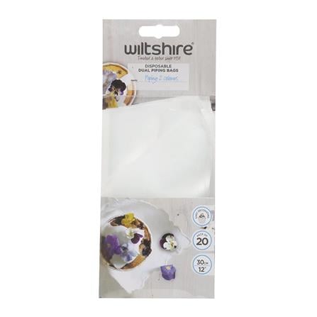 WILTSHIRE DUAL PIPING BAG DISPOSABLE 20PCS (40355)