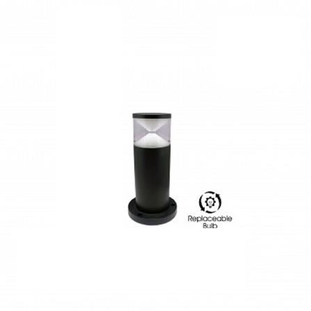 YETPLUS BOLLARD P2008 GU10 BLACK H25