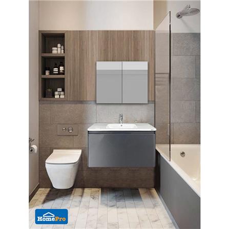 MIRROR CABINET MOYA PU1002MIR MATT GRAY [EXCLUSIVE FROM HOMEPRO THAILAND]