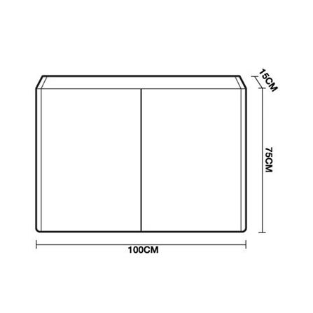 MIRROR CABINET MOYA PU1002MIR MATT GRAY [EXCLUSIVE FROM HOMEPRO THAILAND]