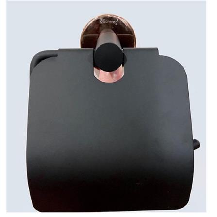 SORENTO TISSUE HOLDER SRT314-RG MATTE BLACK AND ROSE GOLD H15XW13.50XD7 CM