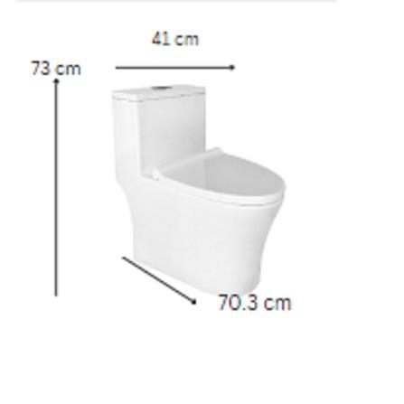 SORENTO 1P TOILET SRTWC8329-RL -8 " 3/6L WHITE H73XW41XD70.30 CM