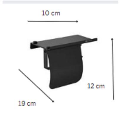 SORENTO TISSUE HOLDER CB310-BL BLACK H12XW10XD19 CM