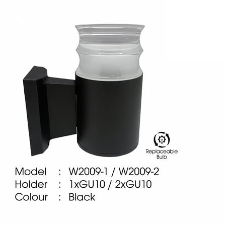 YETPLUS WALL OUTDOOR W2009-1 GU10 WARM WHITE (3000K)