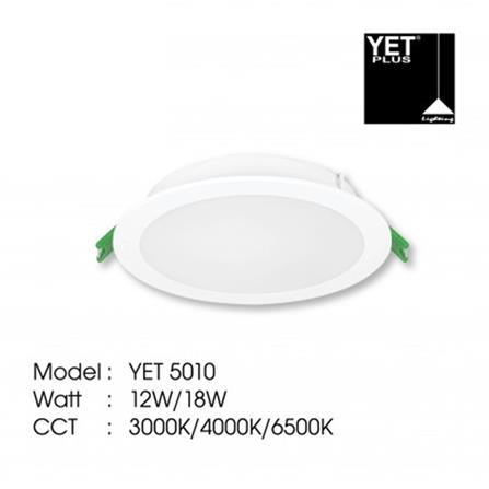 YETPLUS RECESSED DOWNLIGHT LED 5010 18W WARM WHITE (3000K)ROUND 6"