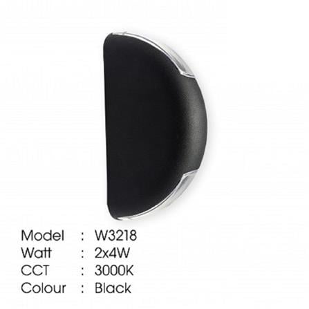 YETPLUS WALL OUTDOOR W3218 2X4W WARM WHITE (3000K)