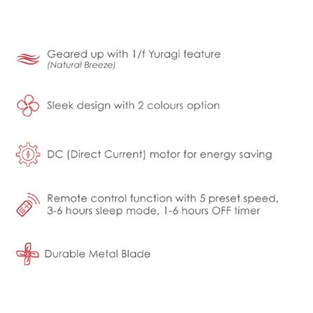 KDK CEILING FAN K14QF-DG DARK GREY 5BLADES 56"