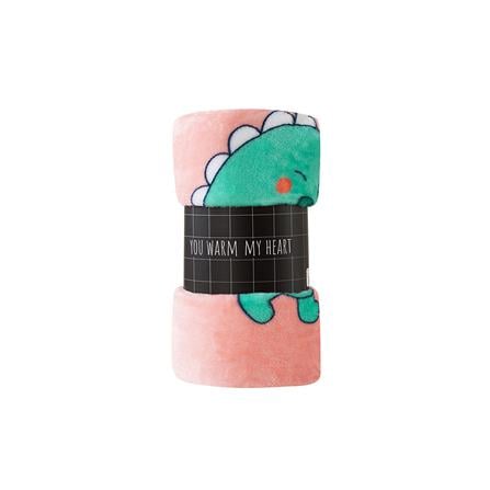 HOME LIVING STYLE FLEECE BLANKET 50X60 CSLW01 DINO PINK