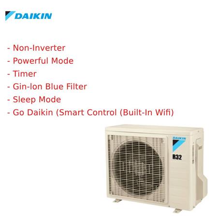 DAIKIN WALL AIR CONDITION FTV35PBV1MF/RV35PBV1M 1.5HP NON INVERTER