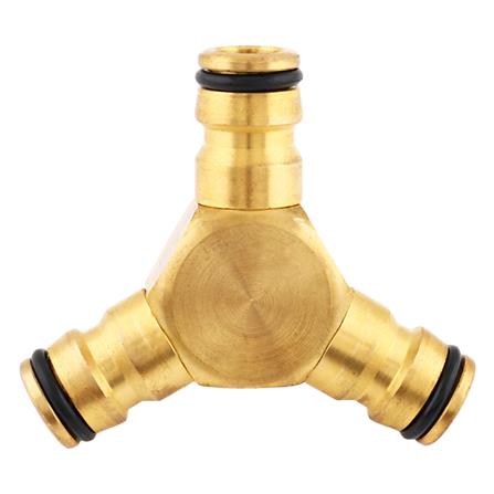 SPRING 3-WAY BRASS HOSE FITTING NB-B3-WAY 5/8&rdquo;