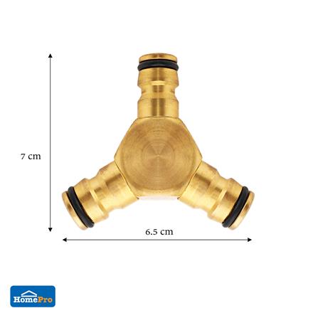 SPRING 3-WAY BRASS HOSE FITTING NB-B3-WAY 5/8&rdquo;