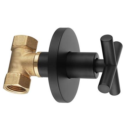LIVINOX CONCEALED STOP VALVE QUARTER TURN LT-SV010BK BLACK