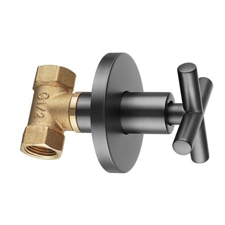 LIVINOX CONCEALED STOP VALVE  1/2" FULL TURN LT-SV010FGM GUN METAL
