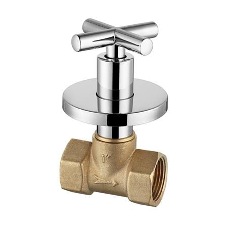 LIVINOX CONCEALED STOP VALVE 1" LT-SV100CH FULL TURN CHROME H7XW6.8XD12.5 CM