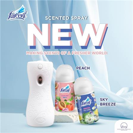 FARCENT SCENTED NATURAL SPRAY 250ML TWIN PACK PEACH