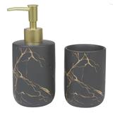 MOYA CERAMIC SOAP DISPENSER SET BBS-111011 BLACK