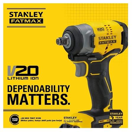 STANLEY CORDLESS 20V BRUSHLESS IMPACT WRENCH (1pc 4.0Ah BATTERY INCLUDED)