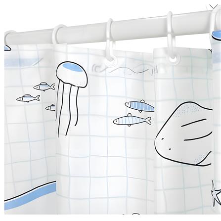 MOYA POLYESTER SHOWER CURTAIN ACS23078A 180X180CM