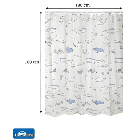 MOYA POLYESTER SHOWER CURTAIN ACS23078A 180X180CM