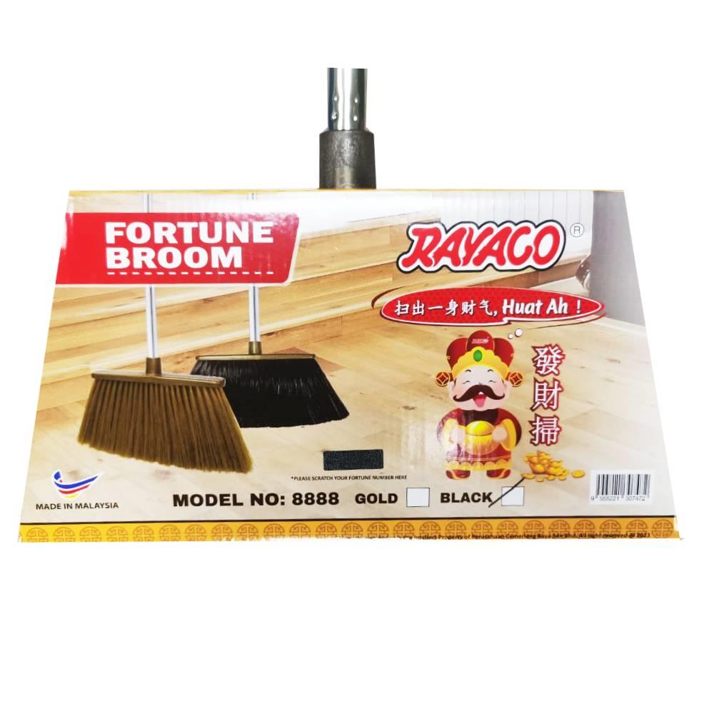 RAYACO BROOM SET 138CM*30M 8888 STAINLESS WTH GOLD//BLACK