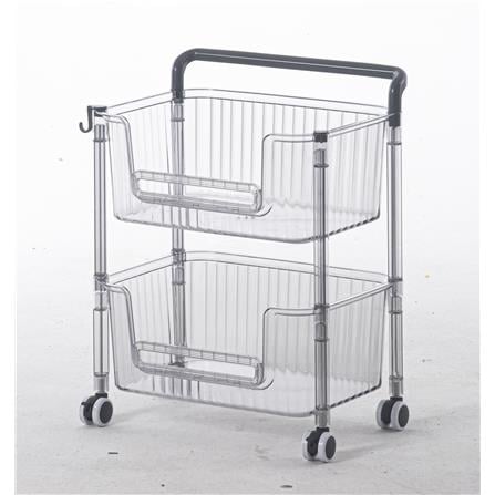 2TIER SHELVES BREIS 38.5x27.6x50.5 CLEAR