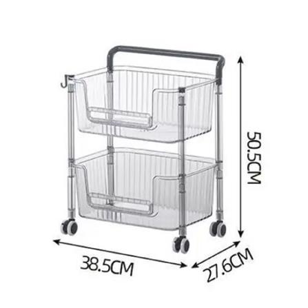 2TIER SHELVES BREIS 38.5x27.6x50.5 CLEAR