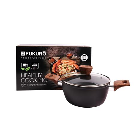 FUKURO KANZEN FORGED NON-STICK CASSEROLE POT WITH LID 20CM
