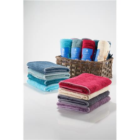 NH VESTA PORTOFINO DOBBY BATH SHEET 90X150CM ASST (P)