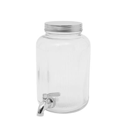 COSSY GLASS WATER DISPENSER 5.8L WITH METAL STAND
