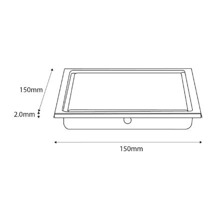 CABANA STAINLESS STEEL FLOOR TRAP DRAIN CB6408-GM 150X150MM
