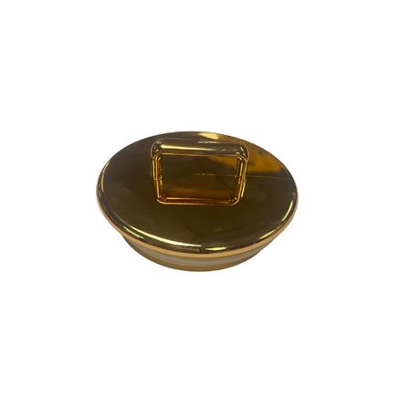 COSSY PLUS  ARYLIC ROUND CANISTER GOLD PLATED