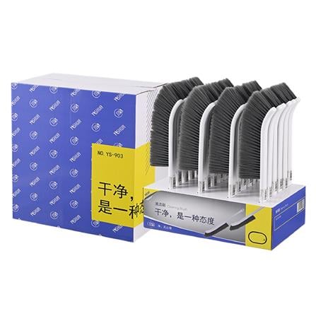 SOFT DUST BRUSH 8X2X39.5CM C-NAMI ACCO  WHITE HANDLE