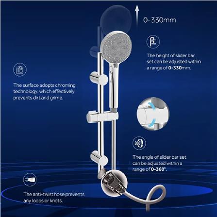 HAIER SHOWER HEATER DC PUMP WITH HAND SHOWER EI38M-FP1S(MY) DARK GREY