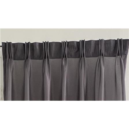 HLS SHEER CURTAIN HOOK VERA 140X310CM GRAY