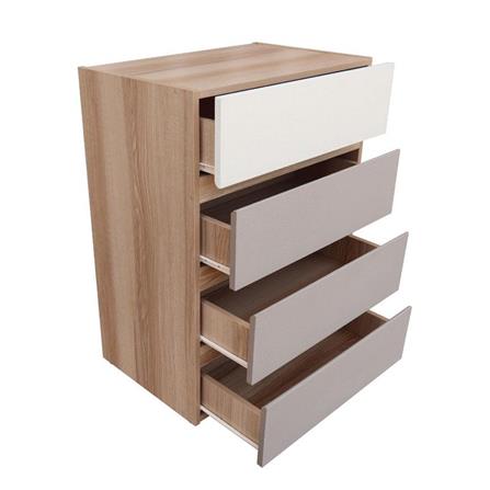 CHEST OF 4 DRAWERS ME LIVING FINE NATURAL/CREAM/WHITE