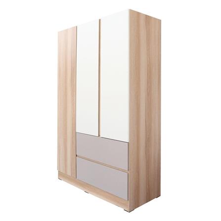 WARDROBE ME LIVING FINE 120CM NATURAL/CREAM/WHITE