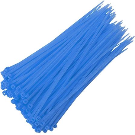 OK-IN CABLE TIES 8" 100's  LIGHT BLUE